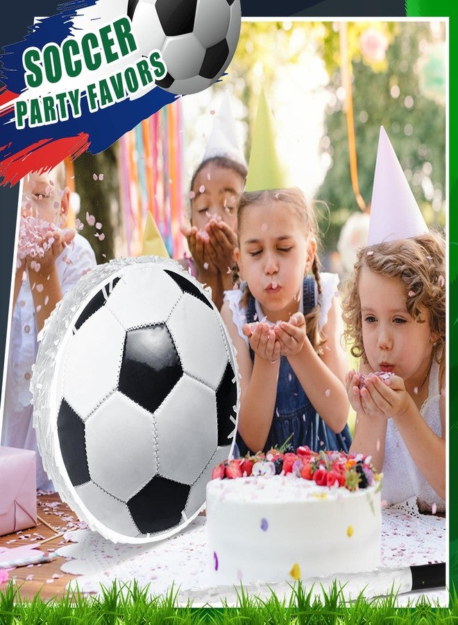 Ecation 1 Ball Piñata Set with Blindfold, Baton and Paper Scrap, Stickers, Keychains, Bracelets, Mini Balls for Birthday Decoration Sport Themed Party Supplies(Soccer) - Image 4